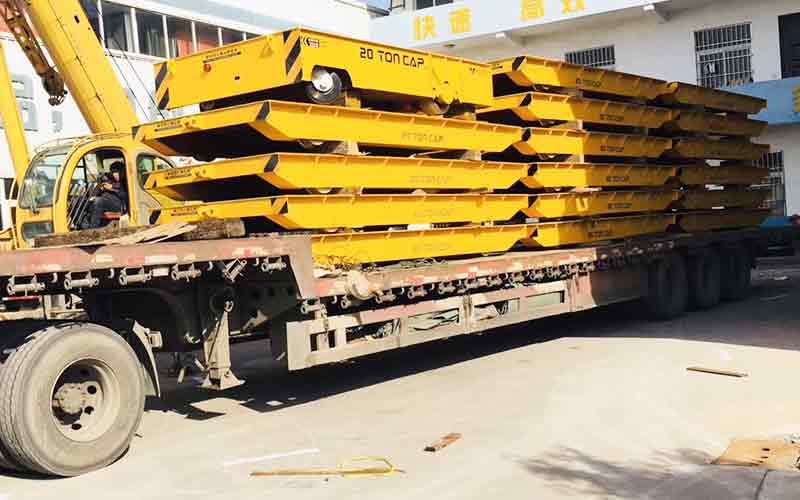 帕菲特電動(dòng)平車廠出入口馬來西亞的二輛低電壓電平車成功發(fā)貨