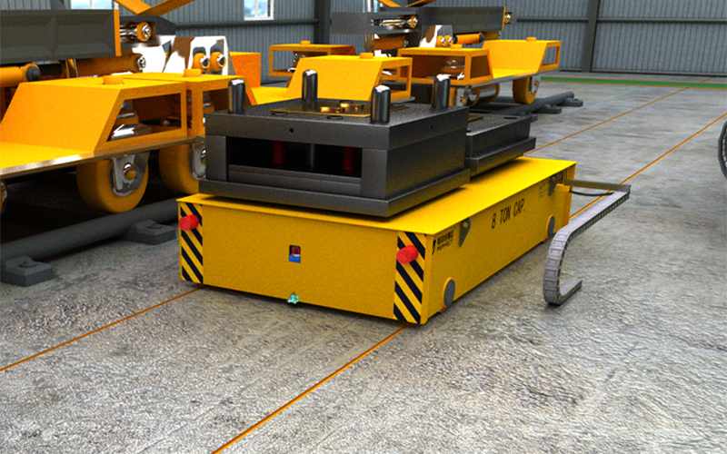 湖南50噸鋼卷無軌電動(dòng)平車發(fā)貨成功